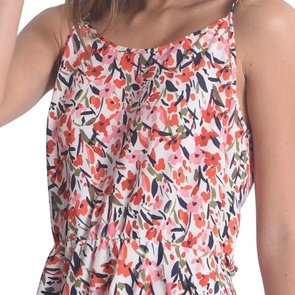 Molly Bracken Colorful Floral Open Tie Back Sleeveless Midi Dress - Picture 3 of 14